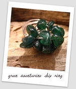 Image of Green Aventurine Chip Ring