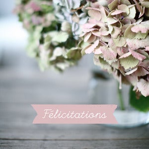 Image of Carte postale "Félicitations" Hortensias