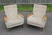 Image of Stunning pair of vintage Danish style teak armed lounge chairs circa 1960s retro