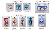 Image of Glass Tile Character Pendants