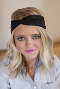 Image of black lace turban