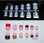 Image of Animal faces fake nail art set
