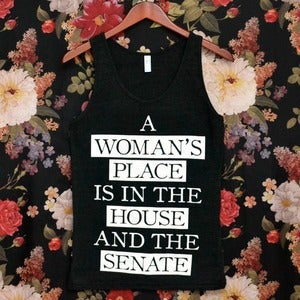 Image of Tri-Blend 'A Woman's Place' Tank Top