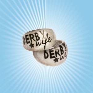 Image of 2 RINGS, 1 BOX, Derby Wife Ring Set, SILVER (RING 1)