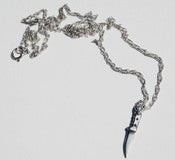 Image of Sterling silver knife necklace