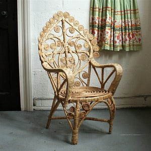 Image of Vintage Child's Curly-Wurly Wicker Chair