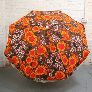 Image of Vintage Garden Sunflower Parasol - SOLD
