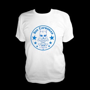 Image of Soo Catwoman Skull & Bones T-shirt - Blue Print