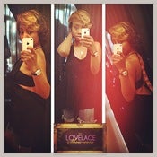 Image of black low side tank with tribal print