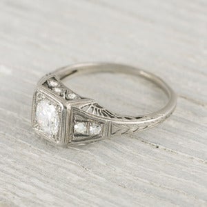 Image of .65 Carat Old European Cut Diamond Engagement Ring