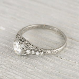 Image of .65 Carat Art Deco Engagement Ring