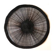 Image of Round Placemats - Black, Red, Natural
