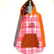 Image of Pink and Orange Blanket Poncho