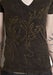 Image of Acid Wash Deer Deep V-Neck