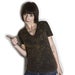Image of Acid Wash Deer Deep V-Neck