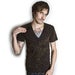 Image of Acid Wash Deer Deep V-Neck