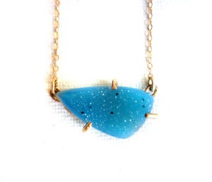 Image of Teal Drusy in 14k Gold Fill Prongs