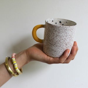 Image of Rubber Dipped Polka Dot Mug