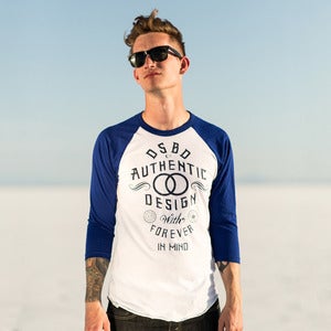 Image of "Authentic" Unisex base ball tee