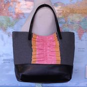 Image of city tote - blush anchors ruffle
