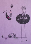 Image of 'Hola Amigo' felt art print