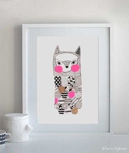 Image of Feathered Fox / Framed Original Artwork 