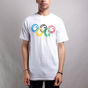 Image of Olympiad Tee- white (marked down from $26) 