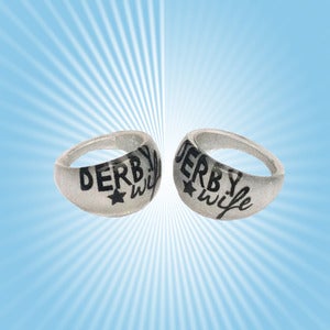 Image of 2 RINGS, 1 BOX, Derby Wife Ring Set, SILVER (RING 2)