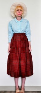 Image of Red & Black Checked Skirt