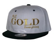 Image of All Gold Everything White/Black Snapback Hat
