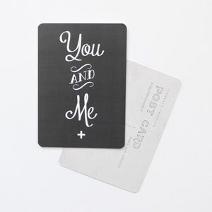 Image of Carte Postale "YOU and ME" GRIS ARDOISE
