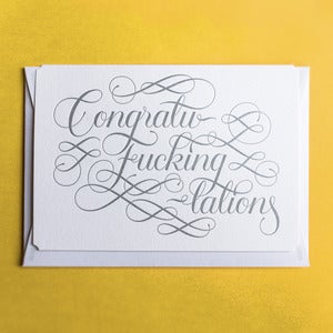 Image of Congratu-fucking-lations card