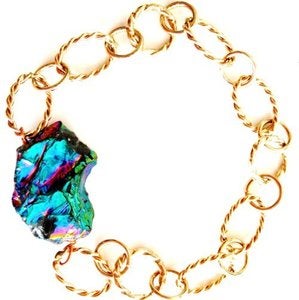 Image of Vitrine - Titanium Druzy Chain Bracelet