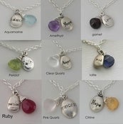Image of DESIGN YOUR OWN Sterling Silver Charm and Gemstone Necklace