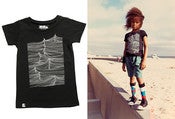 Image of MINI & MAXIMUS waves tee, black