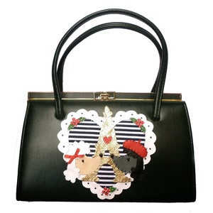 Image of Vintage Customised Parisian Poodle Handbag