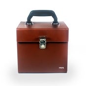 Image of Chocolate Brown Leather 7" Record Box