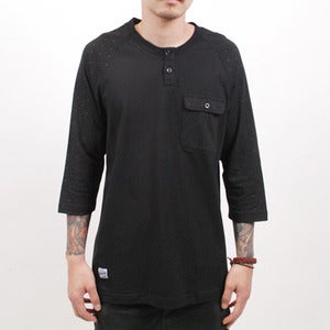 Image of Locke Raglan Henley (Black)