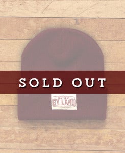 Image of BLOCK BEANIE - BURGUNDY