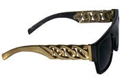 Image of Cuban Link Black/Gold Sunglasses