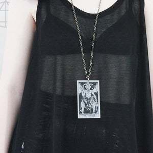 Image of THE DEVIL Tarot Card Pendant