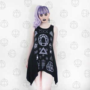 Image of **Pre-Sale** SYMBOLISM Draped Rayon Tunic Dress
