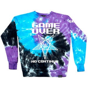 Image of Game Over Tie Dye Sweatshirt