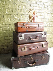 Image of série de valises tons marrons