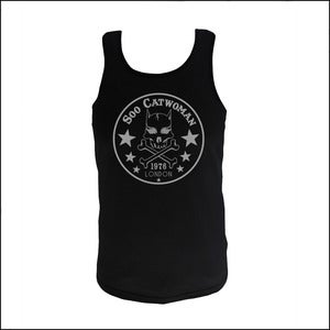 Image of Soo Catwoman Black Skull & Crossbones Logo Vest