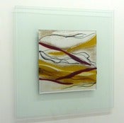 Image of Amber Red Wall Picture 50cm X 50cm