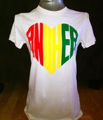 Image of Red Yellow Green Anuhea Heart T-shirt (Women's) - WHITE