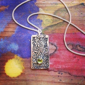 Image of Peridot Sterling Silver Pendant Necklace