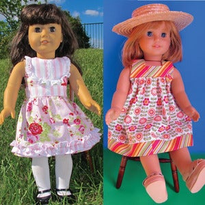 Image of Doll Pattern Bundle - 2 Dress Pattern Pack - Fair & Square and Perfect Party Dress