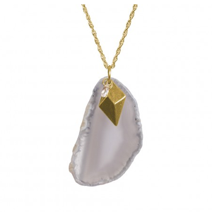 Image of Gray Natural Stone Necklace